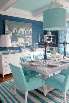 Δερμάτινο ντεκόρ σε παχύ τυρκουάζ