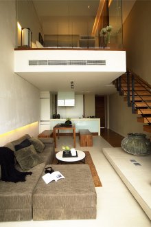 Liten moderne tosidig leilighet