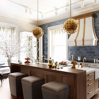 Χρυσή διακόσμηση στην κουζίνα