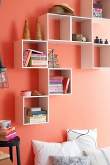 Όμορφα κοραλλιογενή τείχη στο υπνοδωμάτιο